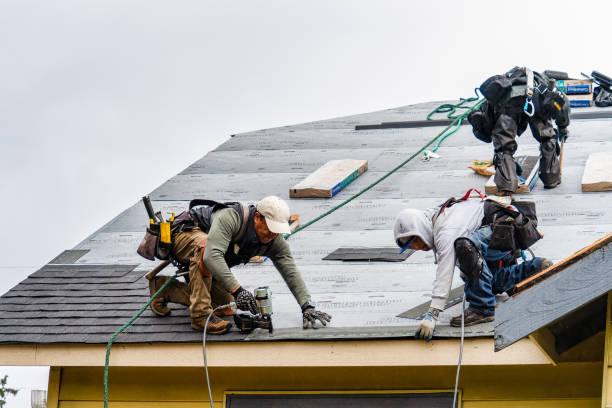 Professional Roofing technician working in Troutman, NC